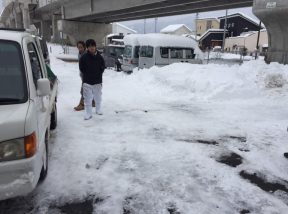 長野市豊野町での除雪１