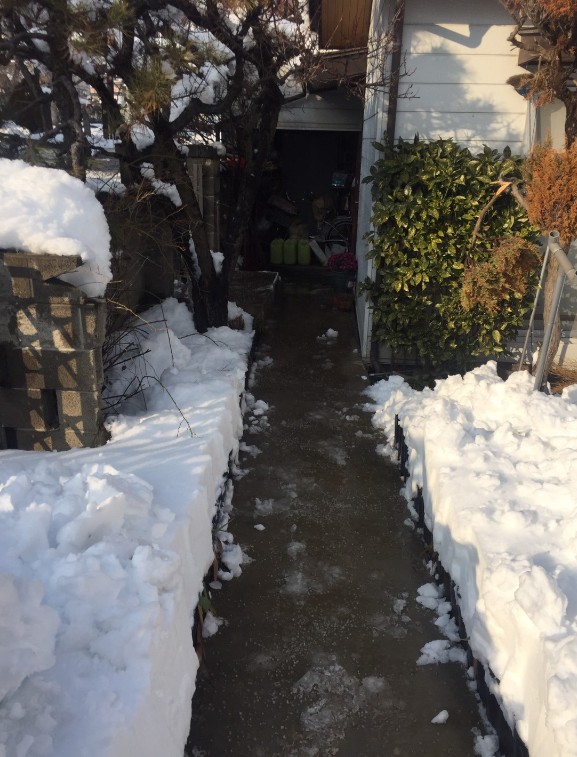 長野市　カーポートの除雪４