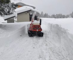 野沢温泉村の除雪：道作り１